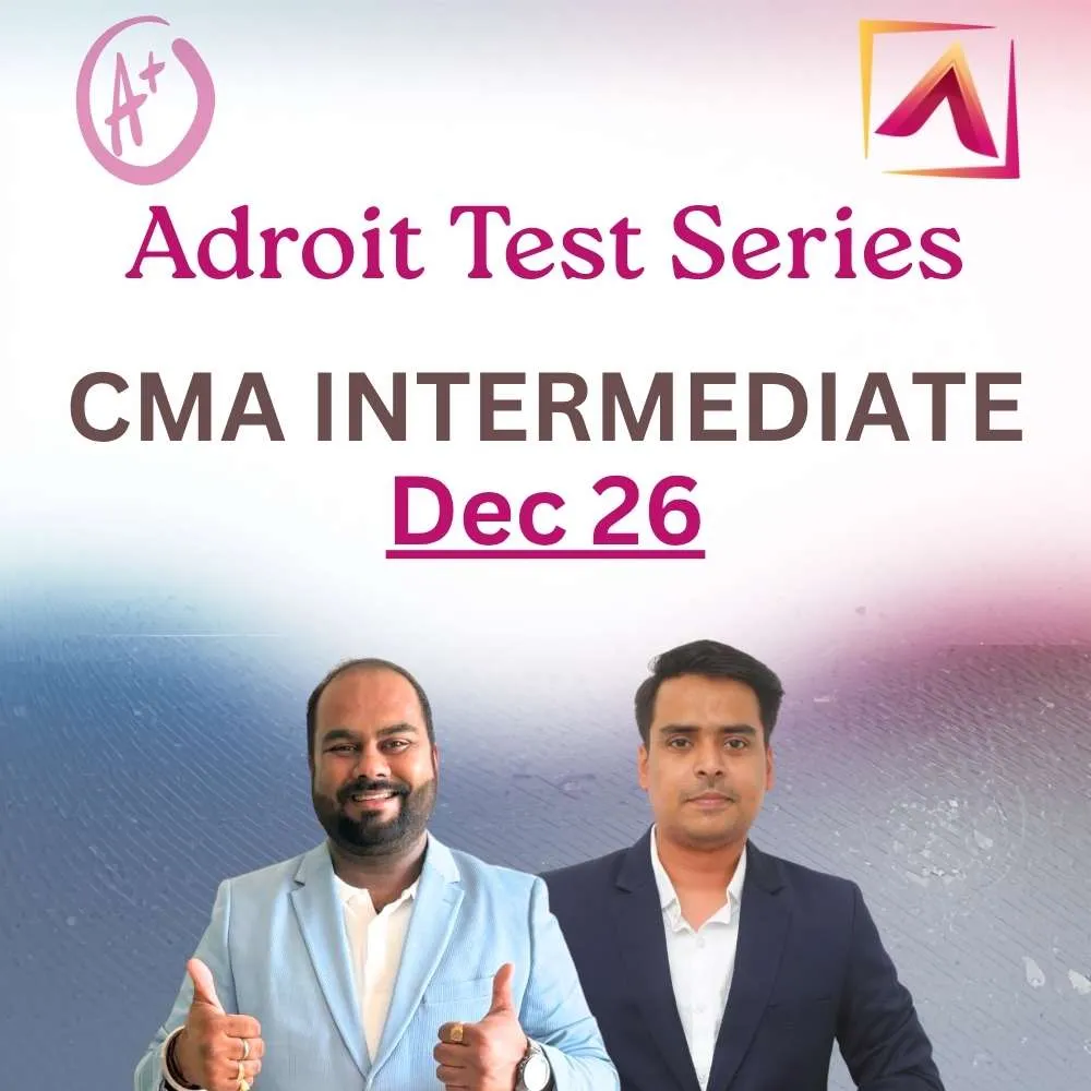CMA Intermediate Test Series - December 26 